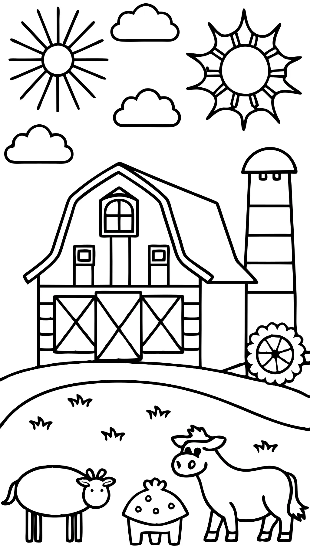 farm coloring pages free